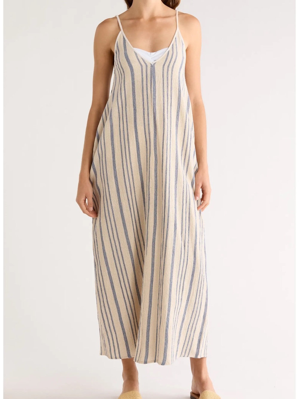 ELAN Striped Cami Midi Dress | Size Small | NWOT